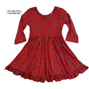 Social Academy Sz 4 Red Heart Twirl Dress